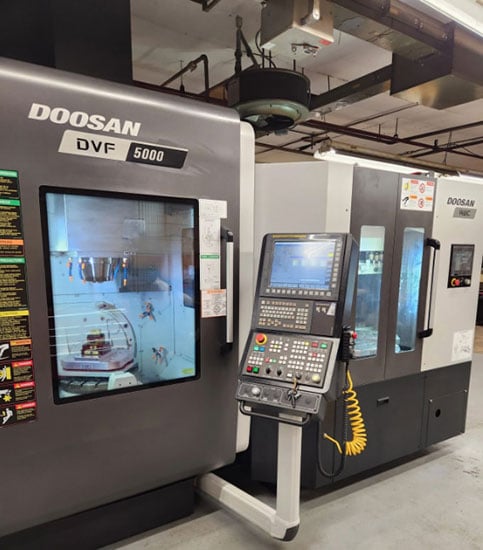 the DVF 5000 is a compact 5-axis vertical machining center